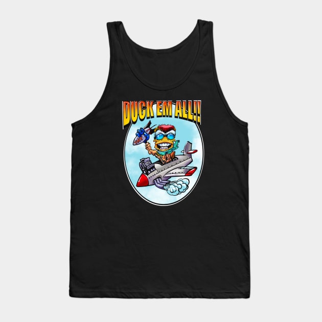 DUCK EM ALL! Tank Top by Biomek